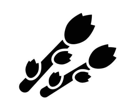 asparagus icon glyph cool cute icon pack app design iconのイラスト素材