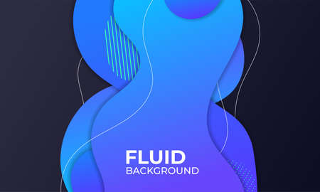 blue fluid abstract element background for element graphic, banner, cover illustrationのイラスト素材
