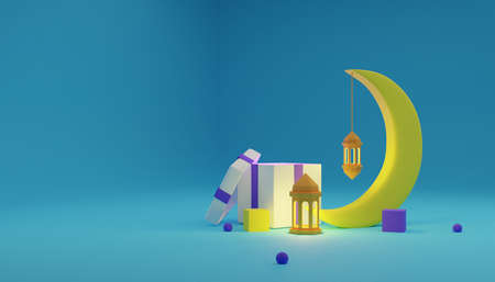 Ramadan kareem arabian element 3d illustration for background and element graphicの写真素材