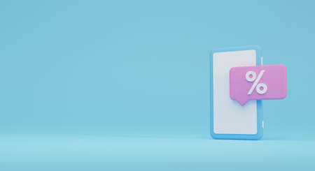 price tag concept for landing page and banner 3d illustration. minimal business illustrationの写真素材