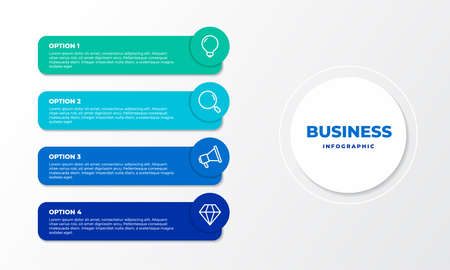 list infographic template design . option infographic template design,business infographic concept for presentations, banner, workflow layout, process diagram, flow chart and how it workのイラスト素材
