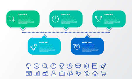 list infographic template design . option infographic template design,business infographic concept for presentations, banner, workflow layout, process diagram, flow chart and how it workのイラスト素材