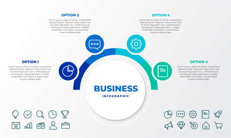 list infographic template design . option infographic template design,business infographic concept for presentations, banner, workflow layout, process diagram, flow chart and how it workのイラスト素材