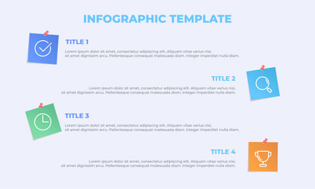 business infographics presentation slides template. Different charts, diagrams, workflow, flowchart, timeline, schemes design template. Vector info graphicのイラスト素材
