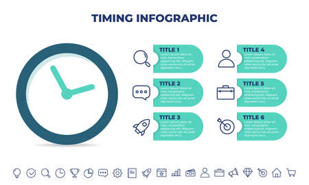 timing infographic design template.business infographic template for presentations, banner, workflow layout, process diagram, flow chart and how it workのイラスト素材