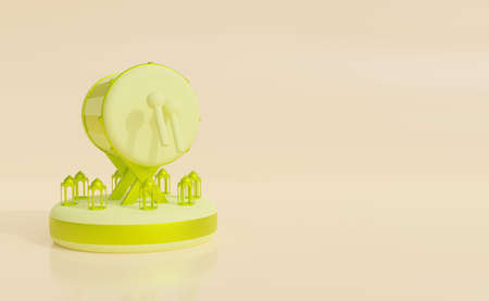 Ramadan Kareem and idul fitri image. Ramadan Kareem 3d illustration with copy space.Traditional religious symbolの写真素材