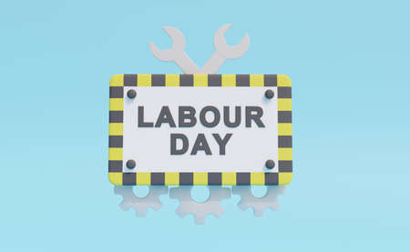 happy labour day 3d illustration for bannerの写真素材