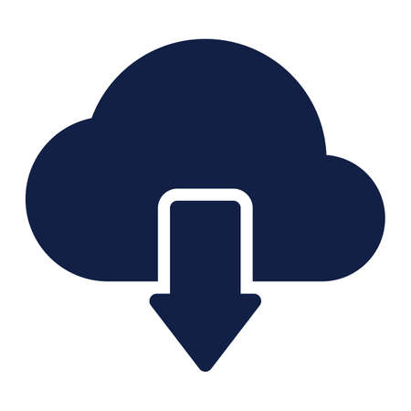 download icon glyph, business iconのイラスト素材