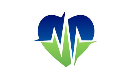 Heart Wave Graphic Vector illustration.