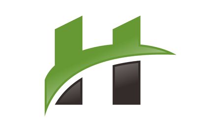 Letter H Swoosh Vector illustration.のイラスト素材