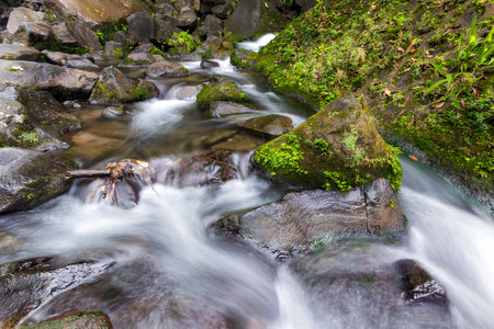 The beautiful view of water stream of Lembah Anai waterfall.の写真素材