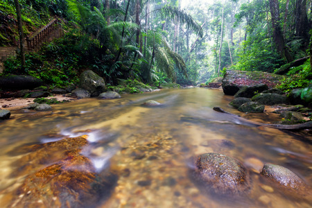 Beautiful panoramic view of Lata Kekabu waterfall