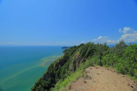 The seascape view from the vantage point of Bukit Keluang, which is the high ridge line cliff that...
