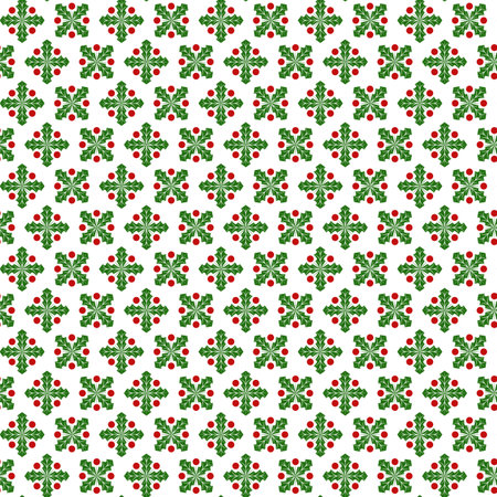 Seamless pattern with abstract image of mistletoe twigs. Vector background.のイラスト素材