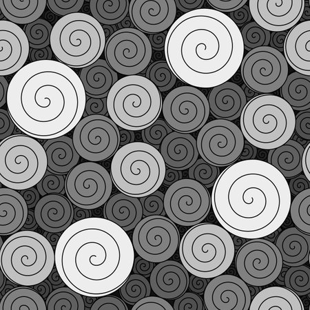Seamless pattern with round swirls. color vector background.のイラスト素材