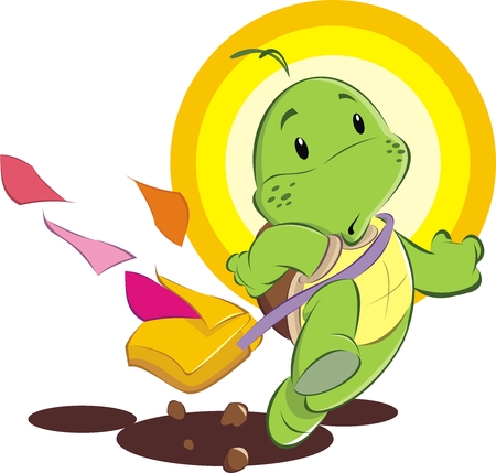 Slowly turtle.のイラスト素材