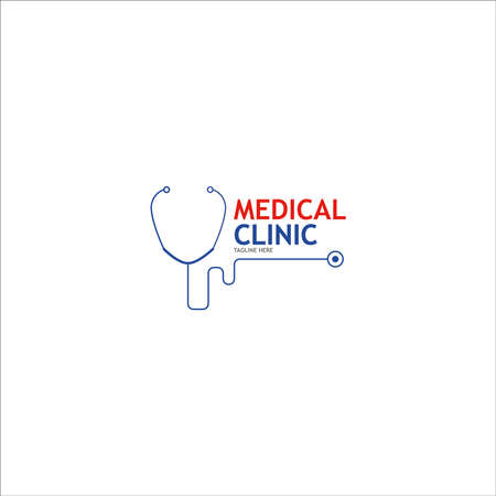 Stethoscope Medical Design Vector, medical clinic icon.のイラスト素材