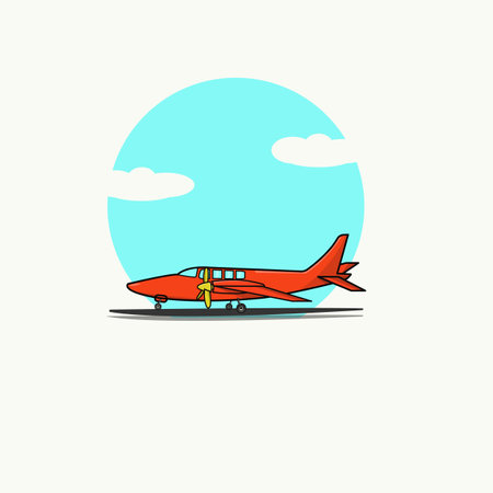 colorful plane logo vector illustration designのイラスト素材