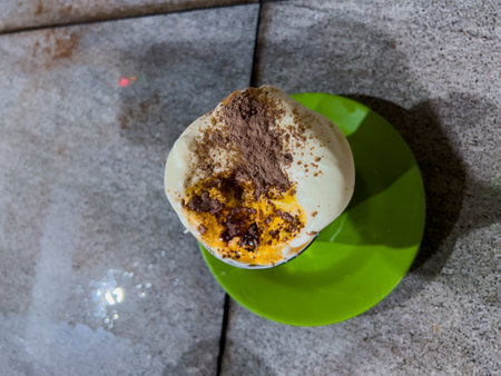 Boh anok weng or whipped egg pineung nyen is a traditional drink from Aceh that is located in the kitchen restaurantの写真素材