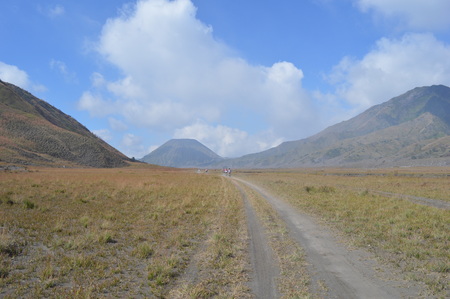 road to bromo mountainの写真素材