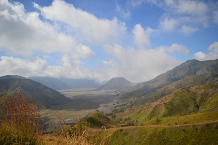 Beautifull valley of bromo mountainの写真素材