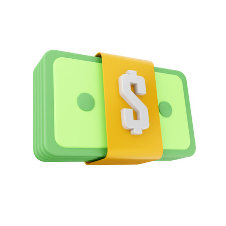 Dollar sign on white background. Isolated 3D illustration.の写真素材