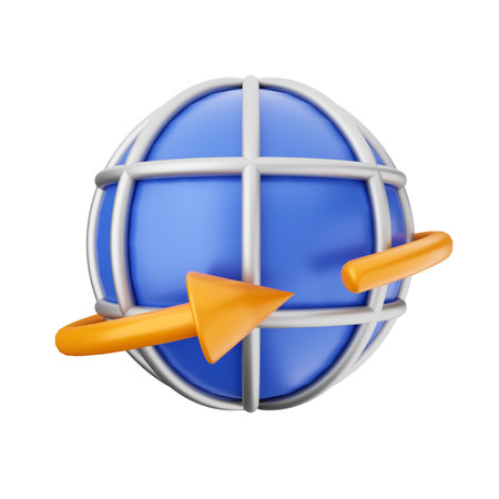 Global Network Icon. 3D Rendering Isolated on White Backgroundの写真素材