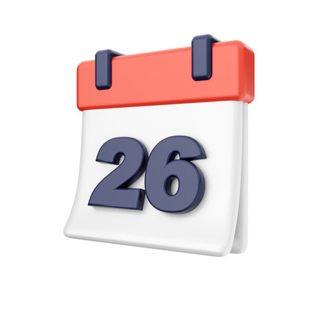 Calendar 2016 on a white background. 3d render. Isolated.の写真素材