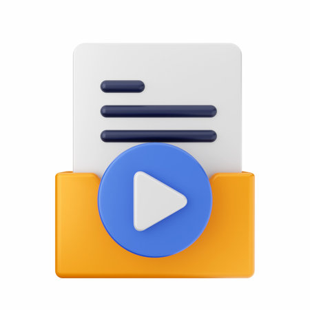 Play button icon. 3d render illustration isolated on white background.の写真素材