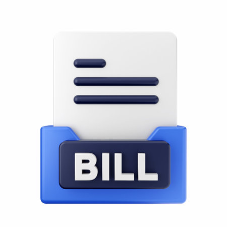 3d rendering of a blue file folder with a black text on itの写真素材