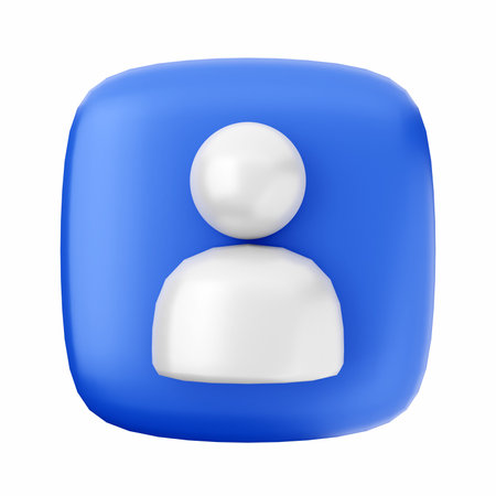 3d user icon on white background. Isolated 3D illustration