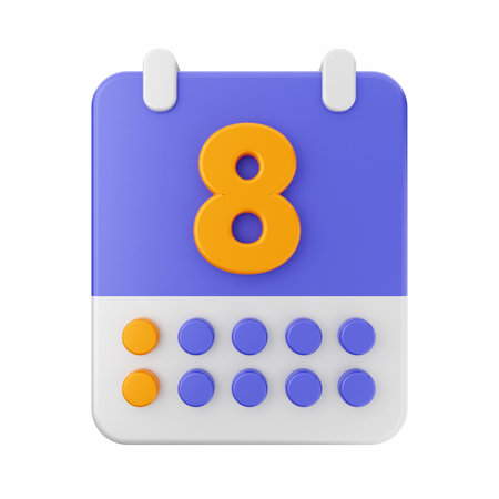 Calendar Icon on a white background. Isolated 3D imageの写真素材