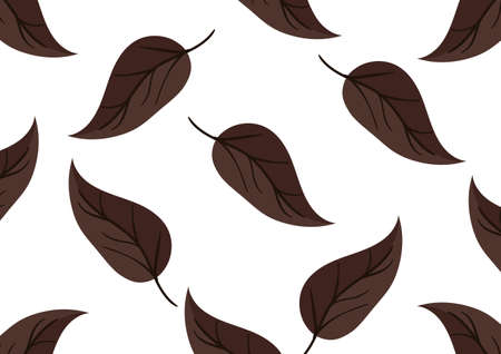 background of old fallen leaves with aesthetic brown colorのイラスト素材