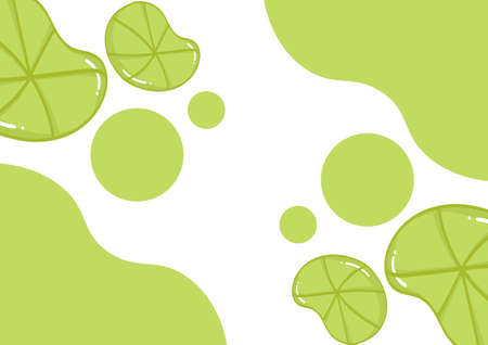 lotus background with green theme, on white backgroundのイラスト素材