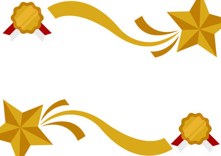 gold medal and star background with champion theme, with elegant gold colorのイラスト素材