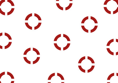 buoy background in red and white, on a white backgroundのイラスト素材