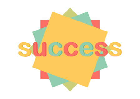 background with success theme, with colorful success inscriptionのイラスト素材