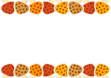 mushroom background in bright and beautiful colorsのイラスト素材