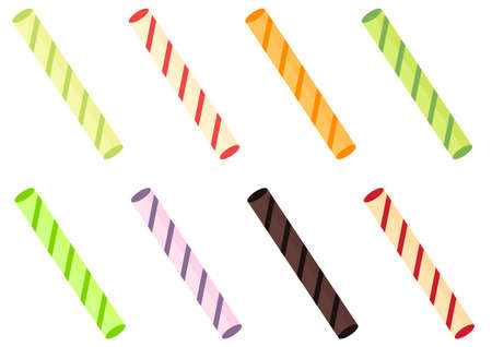 a collection of colorful astor illustrations with various flavors and colorsのイラスト素材