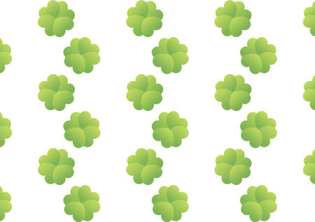 green clover leaf background on white backgroundのイラスト素材