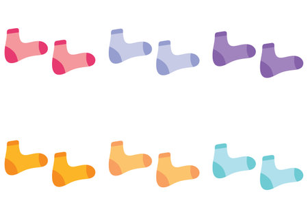colorful socks illustrationのイラスト素材
