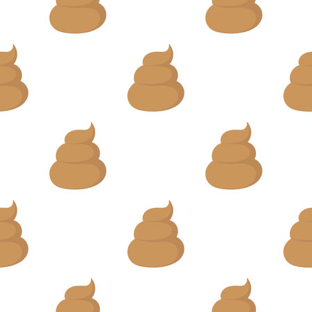 seamless pattern of dung illustration on a white backgroundのイラスト素材