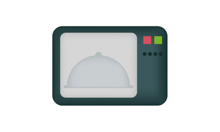 illustration of oven with mesh technique on white backgroundのイラスト素材