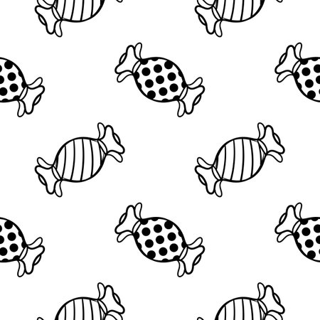 candy seamless pattern on white backgroundのイラスト素材