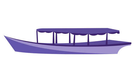 illustration of a fishing boat on a white backgroundのイラスト素材