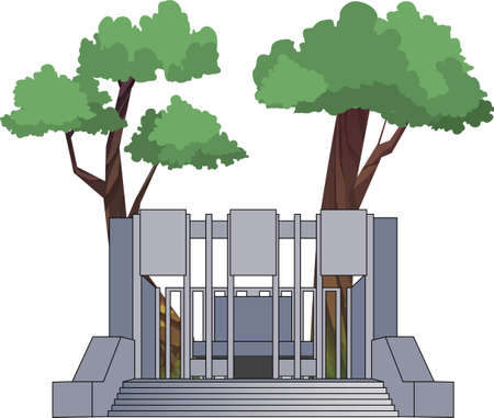 the tomb of the king of kediri, 
located in the menang villageのイラスト素材