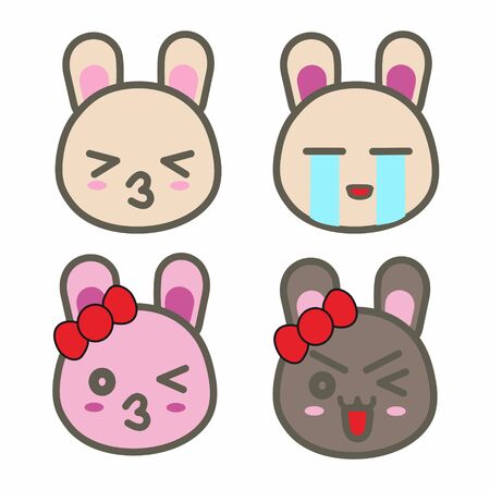 ILLUSTRATION VECTOR graphic  HEAD RABBITのイラスト素材