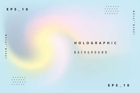 abstract colorful gradient holographic backgroundのイラスト素材