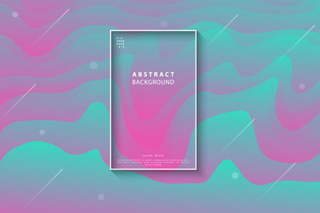 Colorful gradient wavy abstract backgroundのイラスト素材