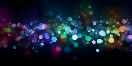 Defocused Lights and Dust Particles. Abstract circular bokeh background and Vintage Crystal. Background Textureの素材